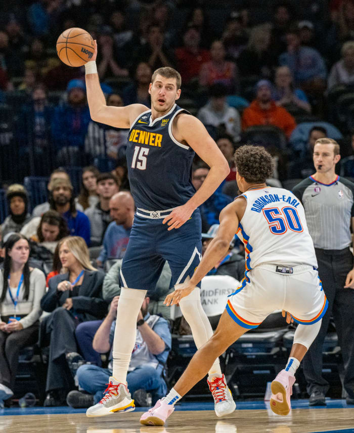 This season, only one player, Jokić, has posted up more than five times per game.